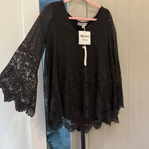 NWT By Together Black Lace Blouse